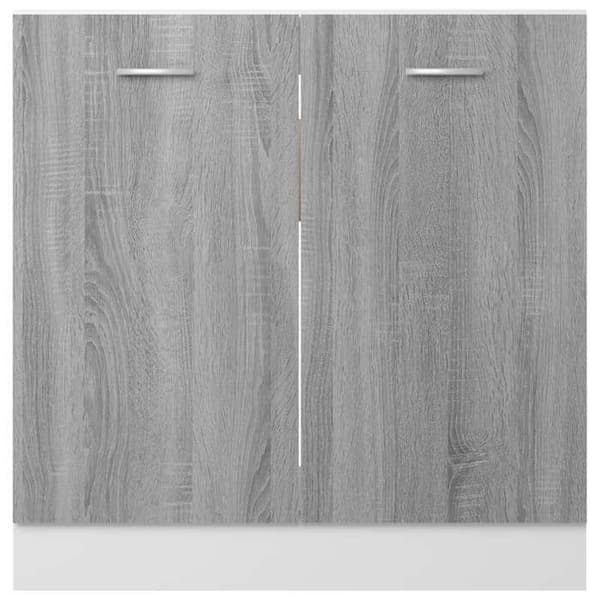 vidaXL Underdiskmöbel "Lyon" Grå Sonoma 80 x 46 x 81,5 cm Ingenjörsträ 815565
