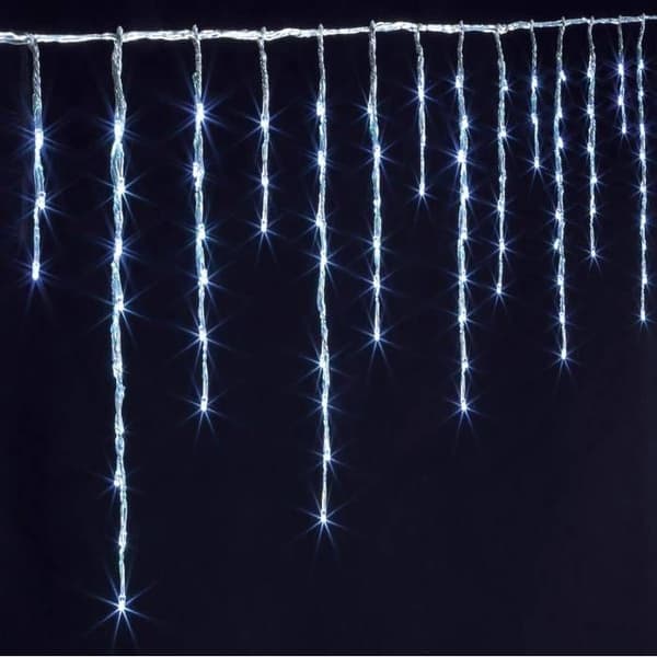 Stalaktitgardiner utomhus 2m 120 LED kallvitt + transformator Feeric lights & christmas