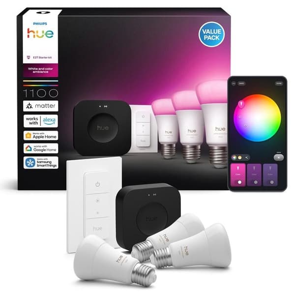 Ampoules connectées Philips Hue Hue WCA A60 E27 3KIT sv Pro EU