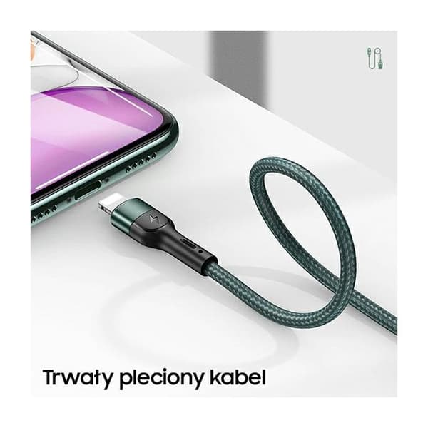 USAMS Lightning-kabel 1m i färgen Grön
