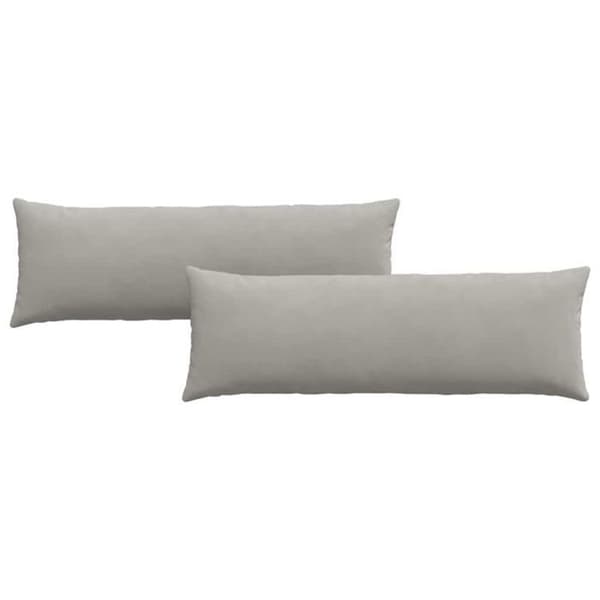 Coussin Vidaxl Soffkuddar 2 st Ljusgrå 120 x 40 cm tyg