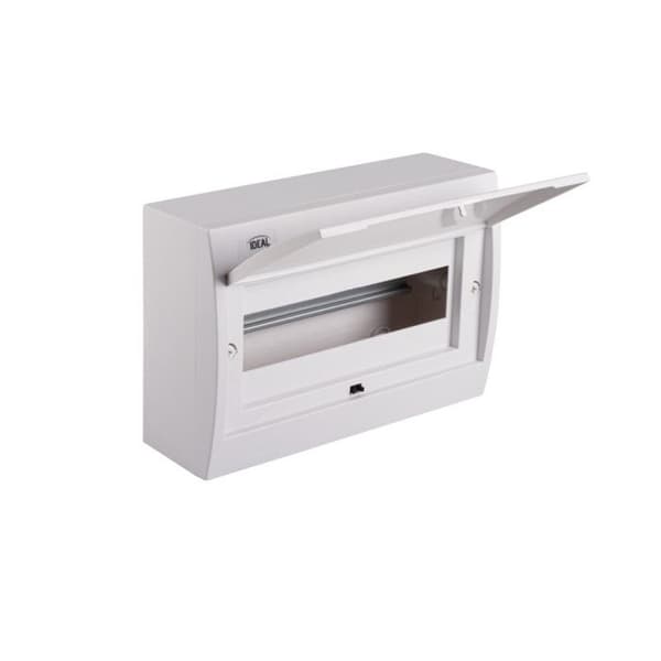 Väggmonterad fördelningstavla - 12 moduler - Vit plast - IP30 - 63A KL-23624