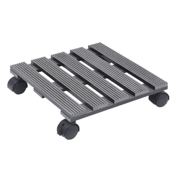 vidaXL Växtvagnar 2 st Grå 30x30x7,5 cm WPC