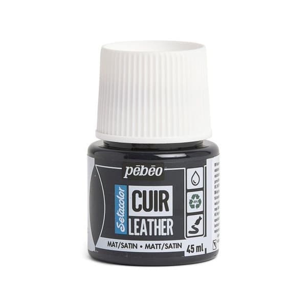 Läderfärg - PEBEO - Setacolor - 45 ml - Extrem svart - Akryl