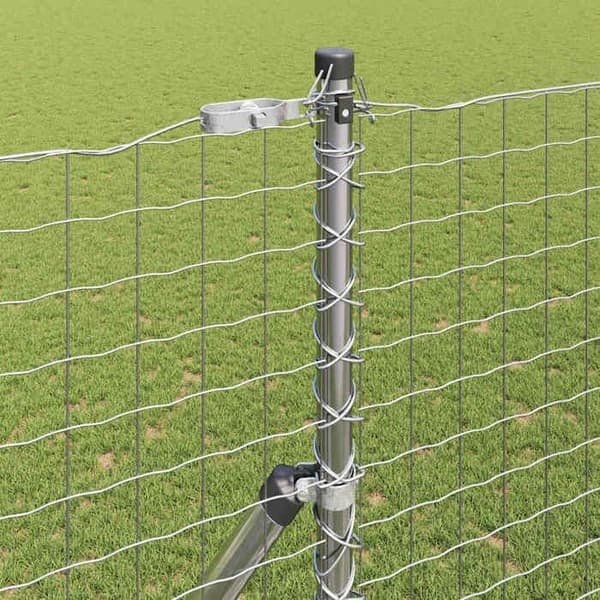 vidaXL Staketstolpe. 7 st Silverfärgad Stål 42004232