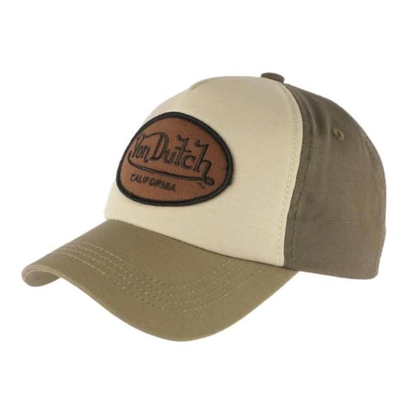 Von Dutch Baseballkeps Jack Marron - Broderad patch, 100% bomull, One size 55.5–60 cm