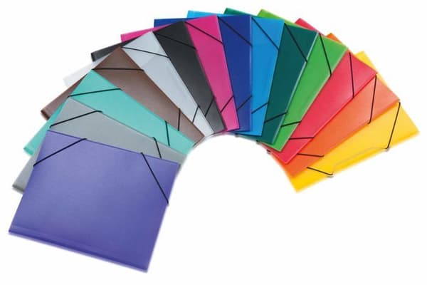 HERMA Elastisk plastdokumentmappe orange A4 44 x 31,5 cm - Set med 3 (mod.19515)