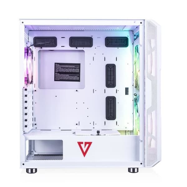 PC-chassi - MODECOM - AMIRANI - Midi Tower - Vit - ARGB-kylning - 3 interna fack