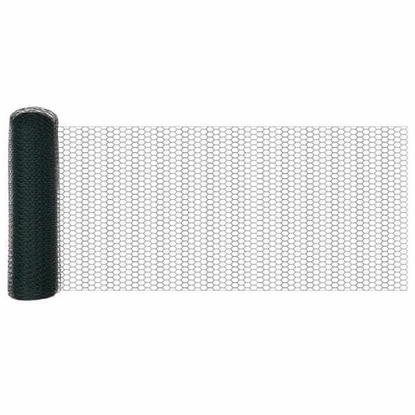 vidaXL Hexagonal stängsel Grön 0,5 x 10 m PVC 42005333
