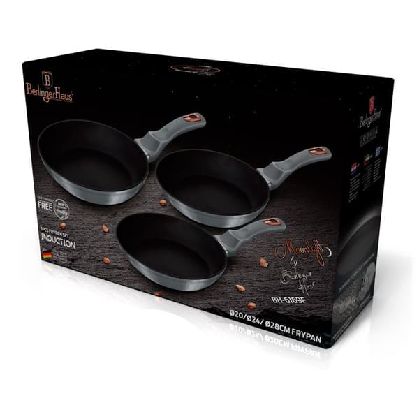 Stekpanna Set - Berlinger Haus - Moonlight Collection - Titanium non-stick - 3 delar