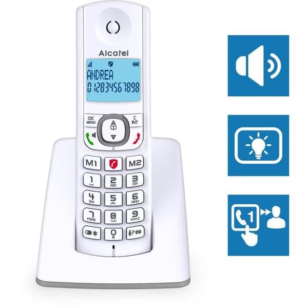 Trådlös telefon - ALCATEL - F530 - Solo Grå
