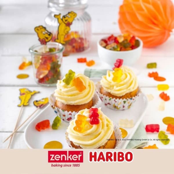 Set med 48 dekorerade pinnar Zenker Haribo
