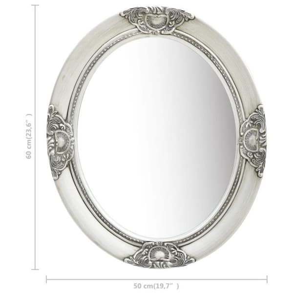 vidaXL Barockstil Väggspegel 50x60 cm Silver 320350