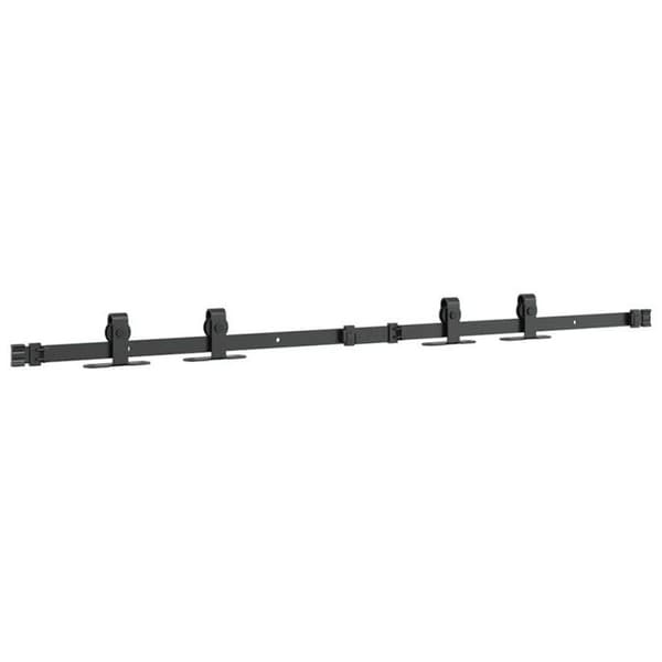 Skåpskjutdörrsset 122 cm kolstål