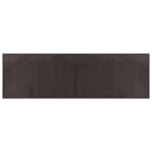 vidaXL Mörkbrun rektangulär matta 60x200 cm bambu, vardagsrumsmatta, köksmatta, rektangulär matta, matta av 376839