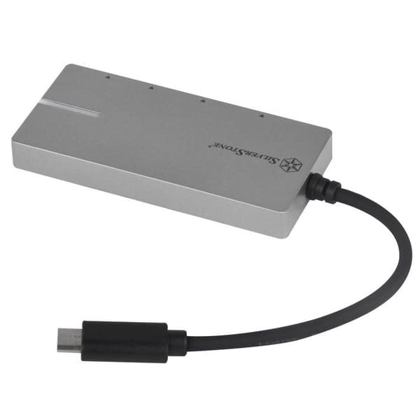Silverstone SST-EP09C USB 3.1-C kortläsare -Port Silver 0,000000