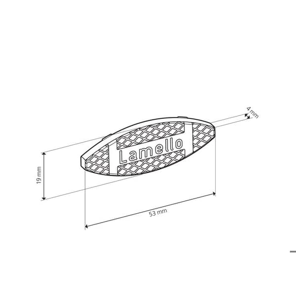 LAMELLO Lameller i bok n°10 — Förpackning med 1000 (ref. 144010)