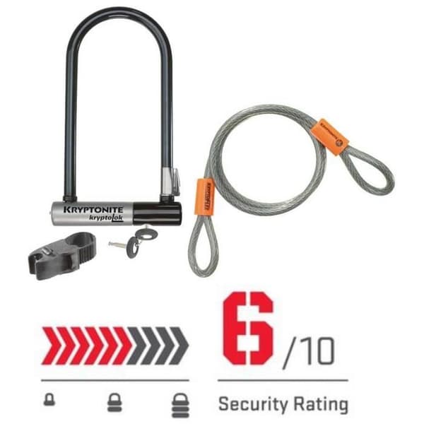 Kryptonite KryptoLok Standard U-Lock - Skyddsnivå 6 - Stål - 2 nycklar ingår