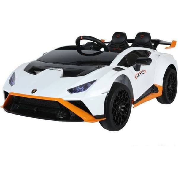 Triton elbil Lamborghini STO DRIFT batteribil, vit
