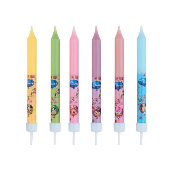 Födelsedagsljus - Disney - Pack om 8 - Multicolor - 10 cm - För barn