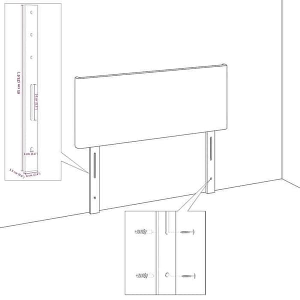 vidaXL Sänggavel Mörkgrå 160 cm Sammet 42007171