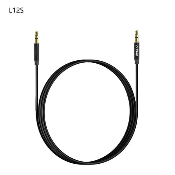 Mini-jack AUX stereo 3,5 mm 1 m - svart