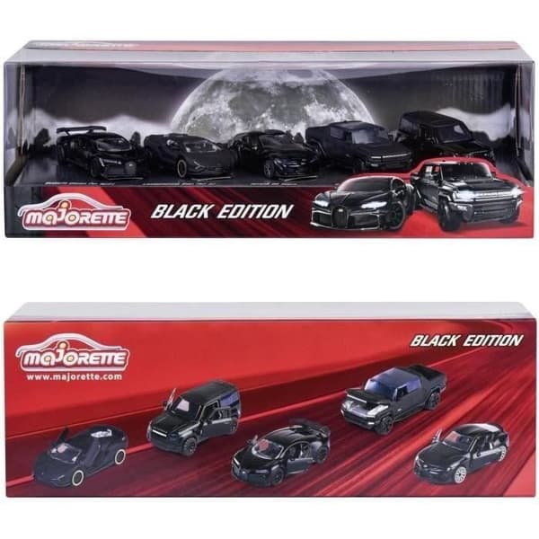 MAJORETTE - Gåva - Black Edition 5Pcs Gåva - Samlarfordon