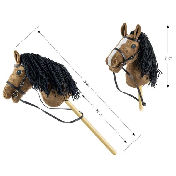 Hobby Horse Hästpinne Plus Mörkbrun