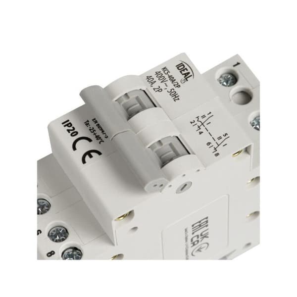 Strömbrytare - KANLUX - KCS 40A - IP20 - Snabbanslutning - Kompakta dimensioner