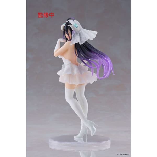 Taito Prize - Overlord - Statuett Coreful Albedo Bröllopsver. 18 cm