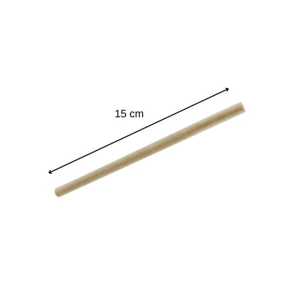 Låda med 50 stycken bruna papperssugrör 15 cm Fackelmann Nature