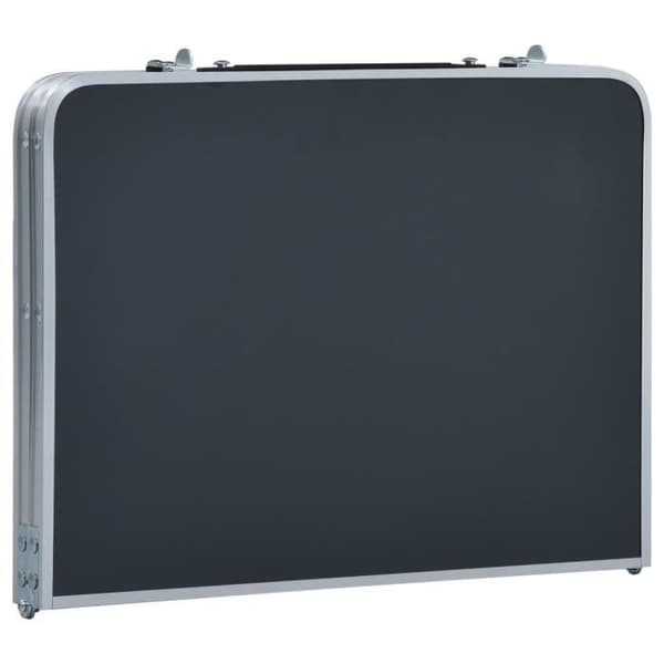 vidaXL Fällbart Campingbord Grå Aluminium 60x40 cm