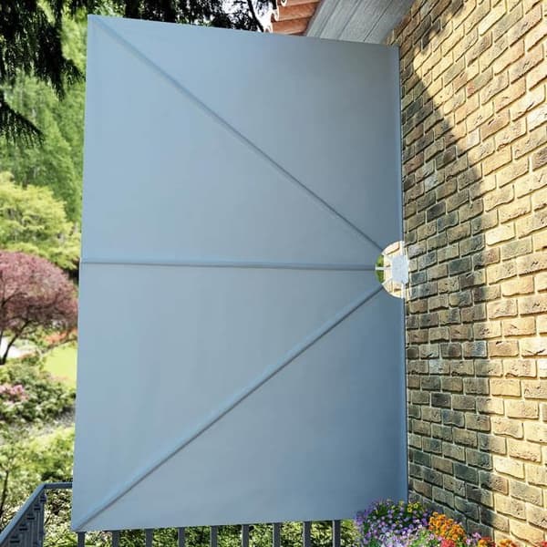 vidaXL Fällbart sidotak för terrass Grå 300 x 200 cm 44565