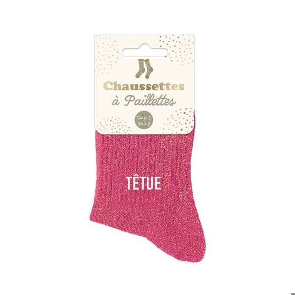 Rosa glittriga strumpor Têtue