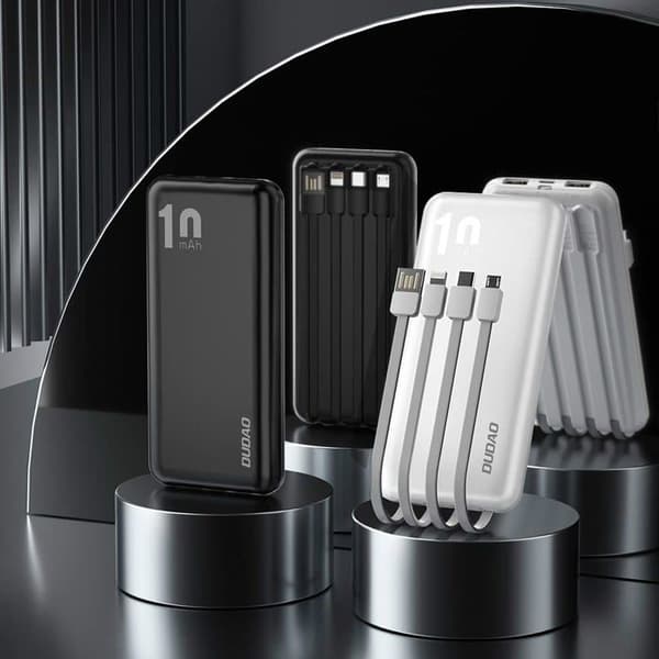 Extern batteri - DUDAO - K6 Pro - 10 000 mAh - 2 USB-A portar - Vit