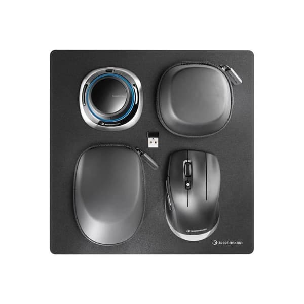 Souris 3D - 3Dconnexion - SpaceMouse Wireless Kit 2 - Ergonomisk - 2 knappar - 2.4 GHz