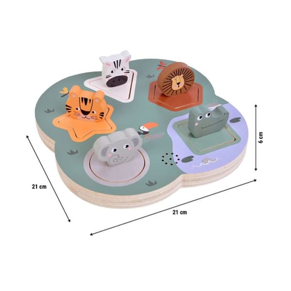 Small foot Safari pussel i kuber 5 styck(en) Djur