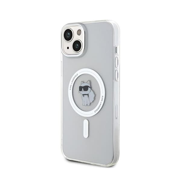Telefonfodral - KARL LAGERFELD - Choupette - iPhone 15 Plus - Transparent - MagSafe