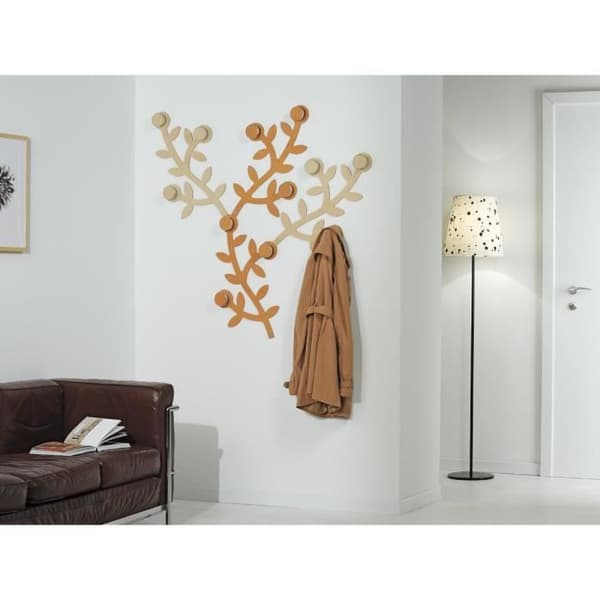 Appendialbero - Foppapedretti - Väggmontering - 3 krokar - MDF - Metall - Beige