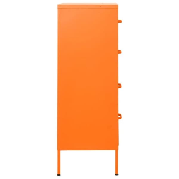 vidaXL Byrå Orange 80x35x101,5 cm Stål