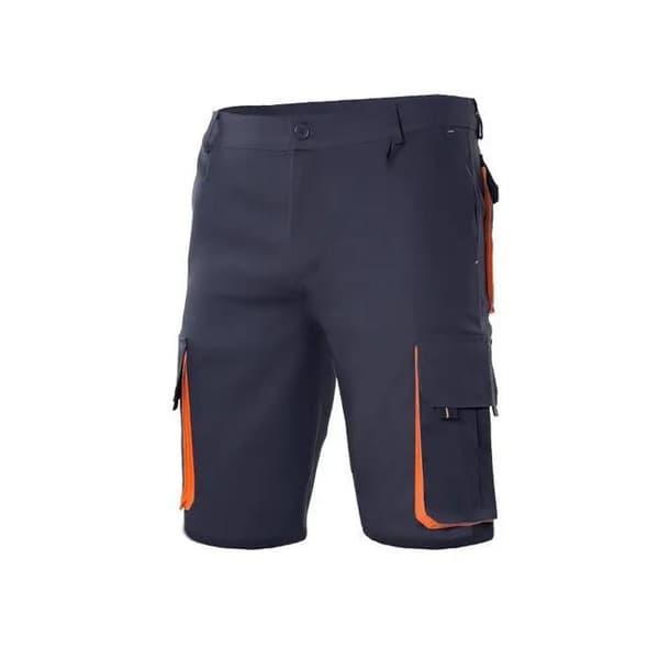 Bermuda multipocket Velilla - marinblå/orange