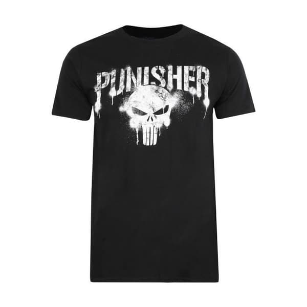 Svart T-shirt herr - MARVEL - Korta ärmar - 100 % bomull