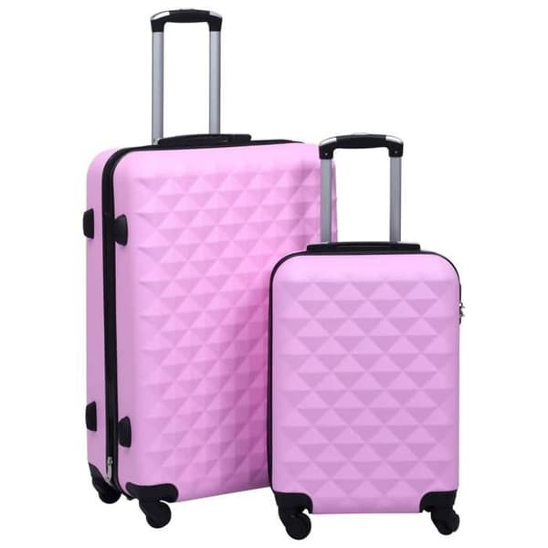 vidaXL Hardside Bagageset 2 st Rosa ABS 92429