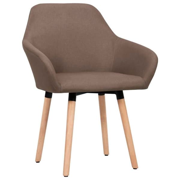 vidaXL Matstolar set om 2 brun tyg 283462