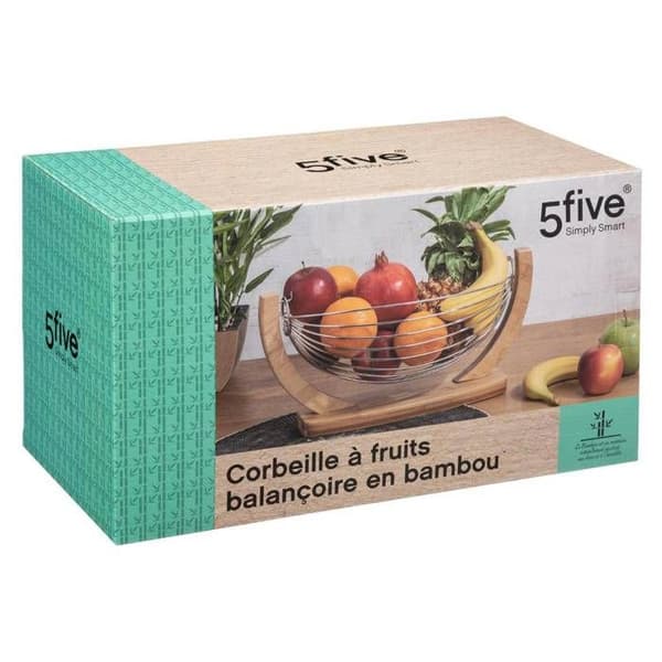 Metallgunga korg 36x21cm bambu - 5 five simply smart