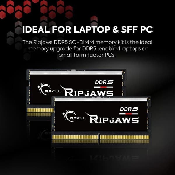 RAM-minne SO-DIMM - G.Skill - RipJaws - 16 Go - DDR5 - 5600 MHz CL46