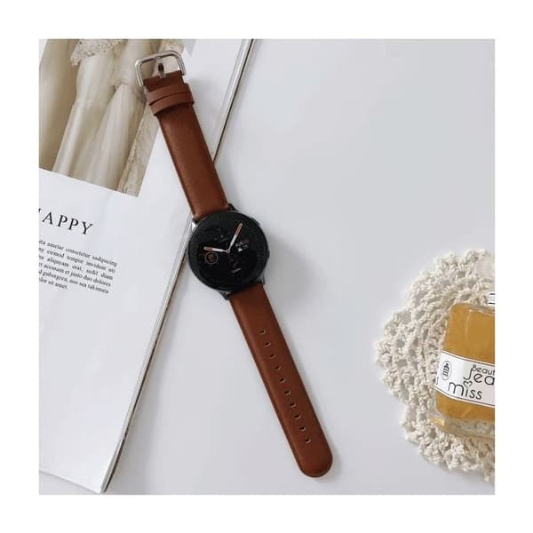 Armbandsur - BELINE - Elegans - Naturläder - Brun - 22 mm