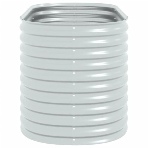 Planteringskärl - vidaXL - 160x80x81 cm - Galvaniserat stål - Silver - Rektangulär
