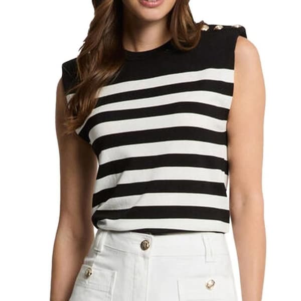Pull Noir/Blanc Kvinna Morgan Randig
