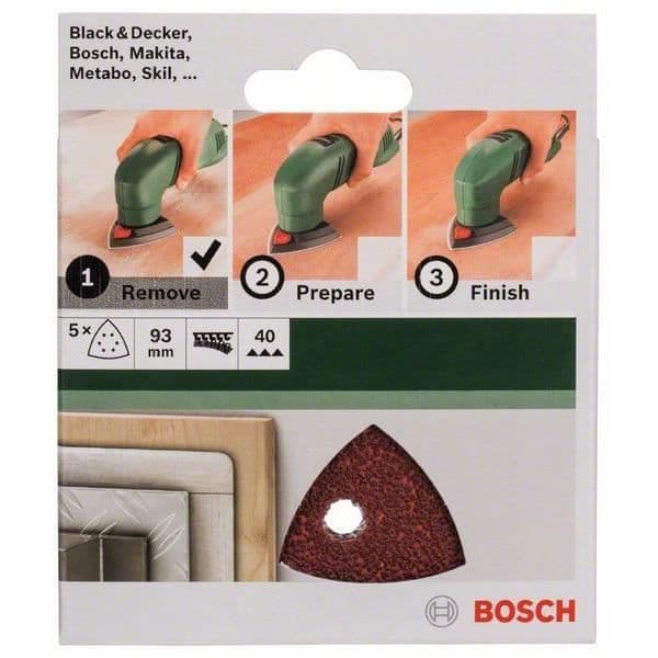 Tillbehör - BOSCH - Delta Auto Slipmaterial - Gripande 93/G40/6Hål